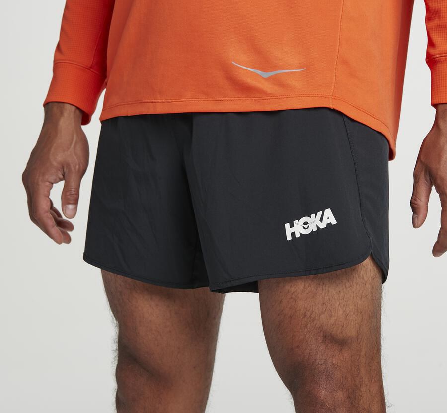 Hoka One One Shorts Mens Black - Performance - 49713TUIV